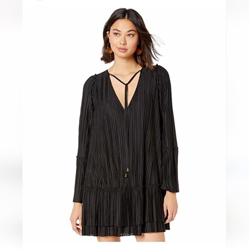Free People I can’t help it pleated short black dress S